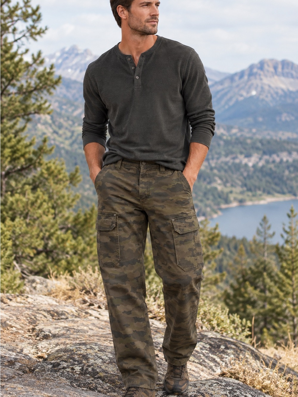 Duluth trading flex fire hose camo cargo pants 34x30